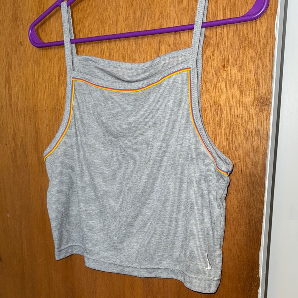 Nike Gray Tank Top with colorful trim